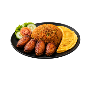 Nasigoreng Stimewa (1:3) (Chicken Wing-4pcs, Egg Omlet) - Half